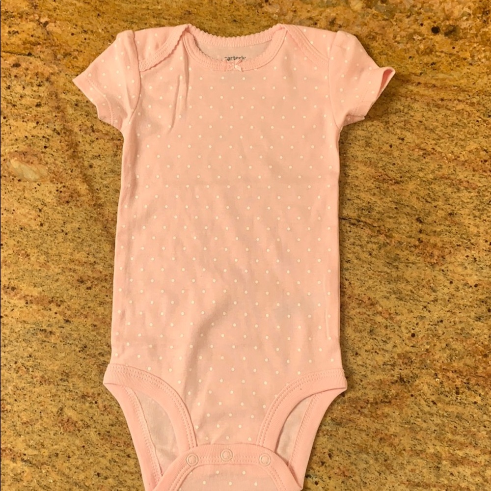 6m Carter’s Light Pink Polka Dot Onesie